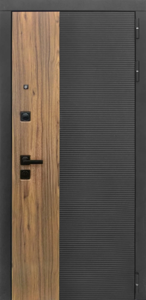 Входная дверь ДвериПРО Модель Л-46 ФЛ-259 (10мм, Дуб с пилением) DPRO227616 внешняя сторона