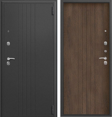 Дверь O-12 Графит букле- Тиковое дерево